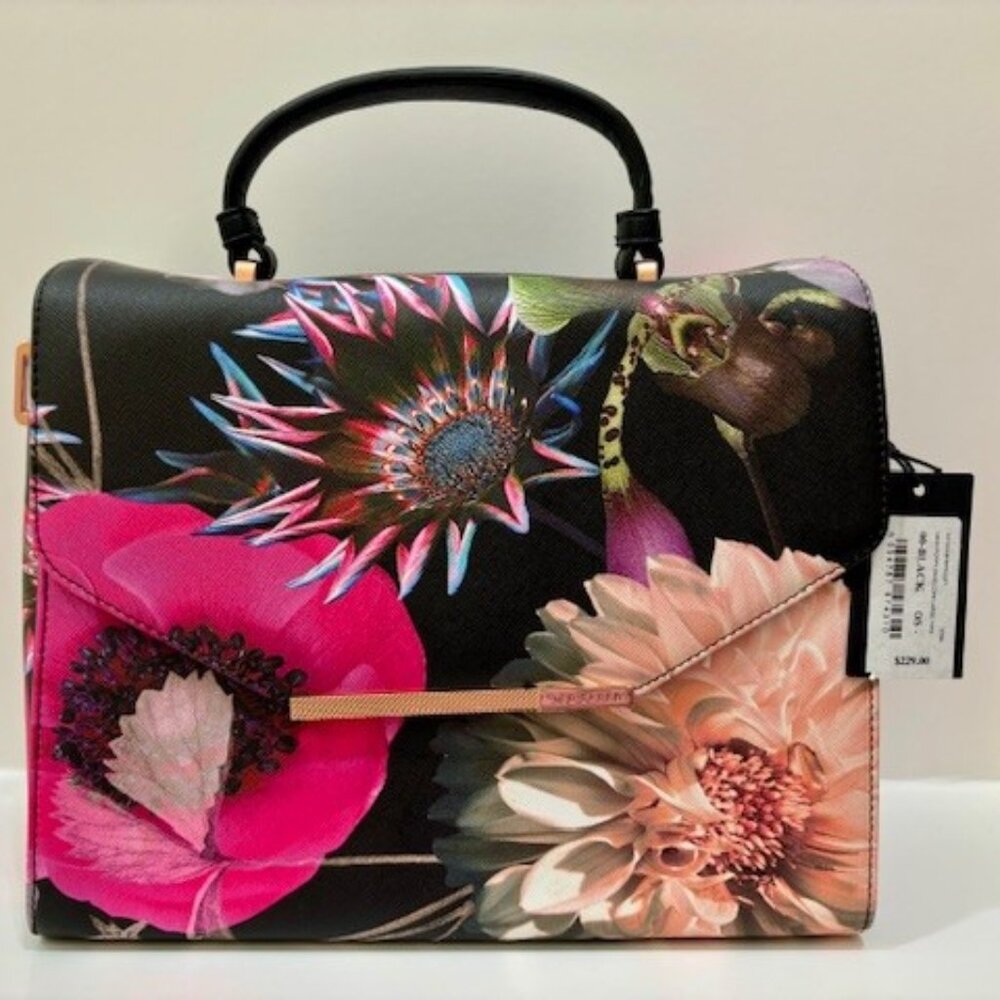 GORGEOUS NEW TED BAKER LONDON NEON POPPY ENVELOPE LARGE TOTE CROSSBODY HANDBAG